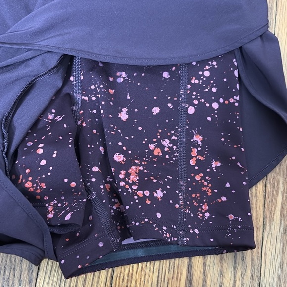 Athleta Hit It 2-In-1 Short Athletic Activewear running XS Warm Splatter Purple - Picture 4 of 8